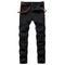 Men's Jeans Basic Zipper Denim Mid Waisted Jeans Straight Pants